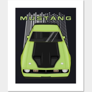 Mustang Mach 1 1971 to 1972 - Green Posters and Art